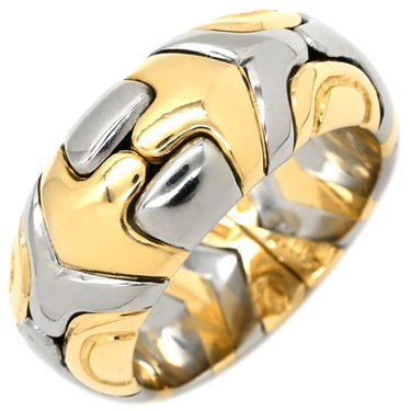 ブルガリ BVLGARI アルベアーレ イエローゴールド×シルバー K18YG ステンレス リング 指輪 18K 750 18金 K18YG×SS コンビ 9号