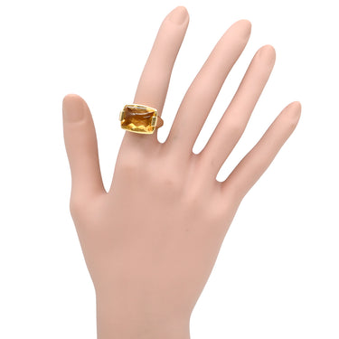 ブルガリ BVLGARI アレグラ シトリンリング イエロー×イエローゴールド K18YG シトリン リング 指輪 18K 18金 750 YG 10号