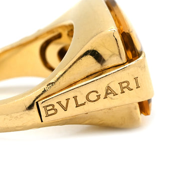 ブルガリ BVLGARI アレグラ シトリンリング イエロー×イエローゴールド K18YG シトリン リング 指輪 18K 18金 750 YG 10号