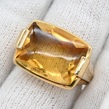 ブルガリ BVLGARI アレグラ シトリンリング イエロー×イエローゴールド K18YG シトリン リング 指輪 18K 18金 750 YG 10号