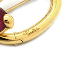 ポメラート Pomellato サ－クルブローチ クロスモチーフチャーム付き ピンク×イエローゴールド K18YG ピンクトルマリン ブローチ 18KT 750 十字架 ペンダントトップ ピンクトルマリン