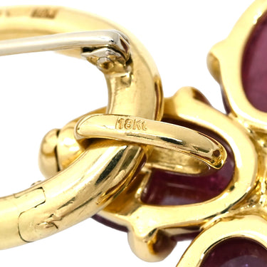 ポメラート Pomellato サ－クルブローチ クロスモチーフチャーム付き ピンク×イエローゴールド K18YG ピンクトルマリン ブローチ 18KT 750 十字架 ペンダントトップ ピンクトルマリン