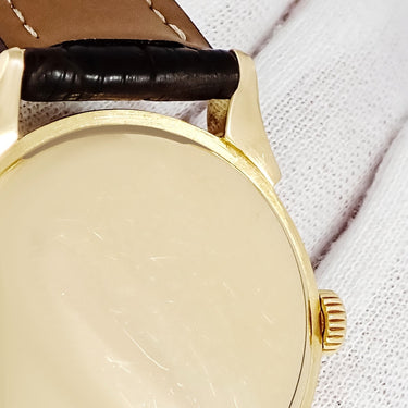 腕時計 パテックフィリップ PATEK PHILIPPE カラトラバ 1582 手巻き メンズ OH済 K18YG無垢 シルバー スモールセコンド ヴィンテージ