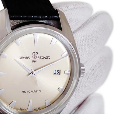 腕時計 ジラールペルゴ GIRARD PERREGAUX ヘリテージ 1957 41957-11-131-BB6A 自動巻き メンズ シャンパン サンレイ デイト 限定
