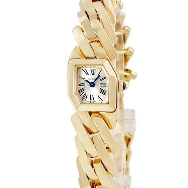 腕時計 カルティエ Cartier マイヨン ドゥ カルティエ SM WGBJ0002 クオーツ レディース K18YG無垢 スモールモデル 青針