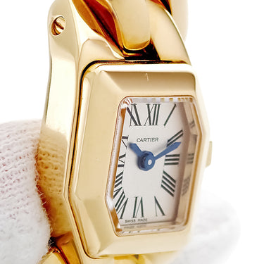 腕時計 カルティエ Cartier マイヨン ドゥ カルティエ SM WGBJ0002 クオーツ レディース K18YG無垢 スモールモデル 青針