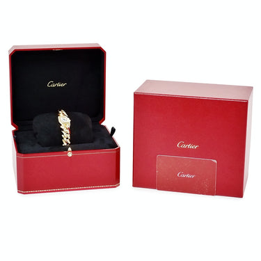 腕時計 カルティエ Cartier マイヨン ドゥ カルティエ SM WGBJ0002 クオーツ レディース K18YG無垢 スモールモデル 青針