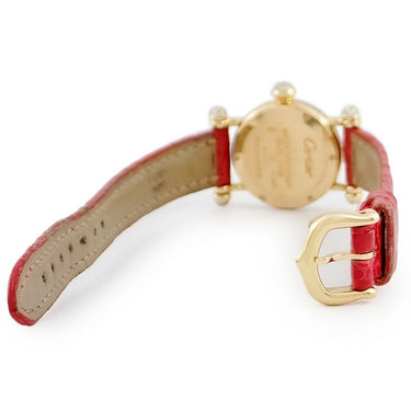 腕時計 カルティエ Cartier ミニ ディアボロ W1511556 クオーツ レディース K18YG無垢 ダイヤ ラウンド 青針 ローマン