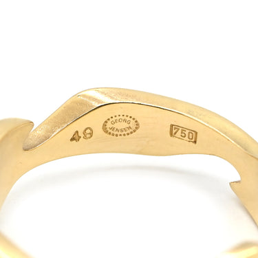 ジョージジェンセン Georg Jensen フュージョン 3連 ダイヤ ホワイトゴールド×イエローゴールド K18WG K18YG ダイヤモンド #49(JP9) リング 指輪 18K 18金 750 WG YG 3重 パズル 10号