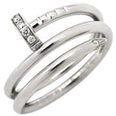 カルティエ Cartier ジュストアンクル ダブル ダイヤ B4211000 ホワイトゴールド K18WG ダイヤモンド #49(JP9) リング 指輪 18K 750 WG 9号
