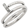 カルティエ Cartier ジュストアンクル ダブル ダイヤ B4211000 ホワイトゴールド K18WG ダイヤモンド #49(JP9) リング 指輪 18K 750 WG 9号