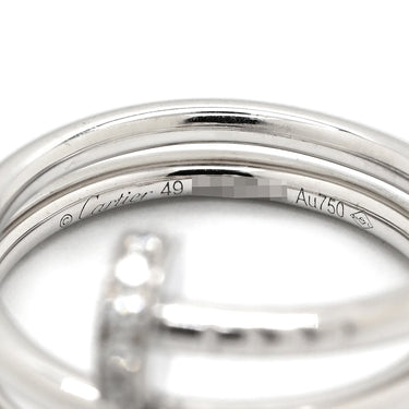 カルティエ Cartier ジュストアンクル ダブル ダイヤ B4211000 ホワイトゴールド K18WG ダイヤモンド #49(JP9) リング 指輪 18K 750 WG 9号