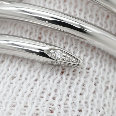 カルティエ Cartier ジュストアンクル ダブル ダイヤ B4211000 ホワイトゴールド K18WG ダイヤモンド #49(JP9) リング 指輪 18K 750 WG 9号