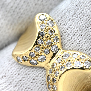 ティファニー Tiffany & Co バタフライ ダイヤ イエローゴールド K18YG ダイヤモンド リング 指輪 蝶モチーフ T＆Co. Au750 18K 18金 K18YG エルサ ペレッティ 9号