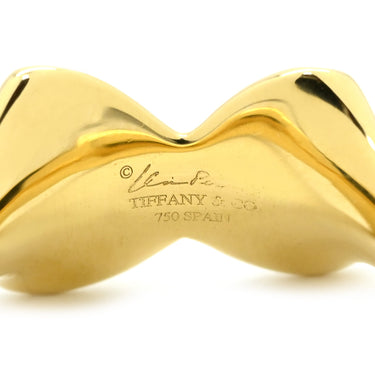 ティファニー Tiffany & Co バタフライ ダイヤ イエローゴールド K18YG ダイヤモンド リング 指輪 蝶モチーフ T＆Co. Au750 18K 18金 K18YG エルサ ペレッティ 9号