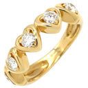 ヴァンクリーフアーペル Van Cleef & Arpels ハート ダイヤ イエローゴールド K18YG ダイヤモンド リング 指輪 750 18K 一列 1文字 11号