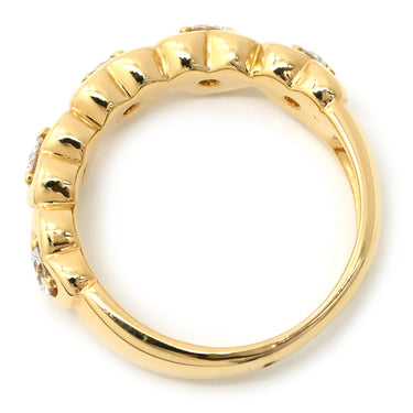 ヴァンクリーフアーペル Van Cleef & Arpels ハート ダイヤ イエローゴールド K18YG ダイヤモンド リング 指輪 750 18K 一列 1文字 11号