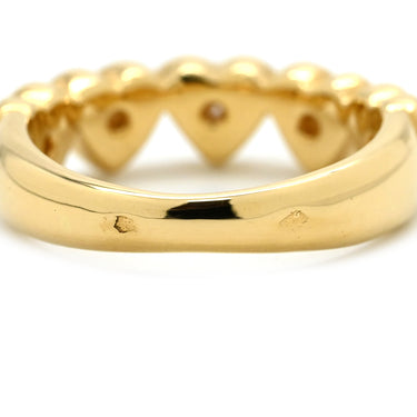 ヴァンクリーフアーペル Van Cleef & Arpels ハート ダイヤ イエローゴールド K18YG ダイヤモンド リング 指輪 750 18K 一列 1文字 11号
