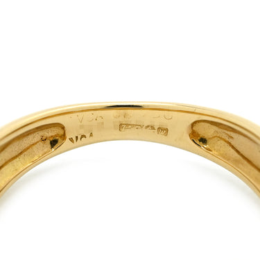 ヴァンクリーフアーペル Van Cleef & Arpels ハート ダイヤ イエローゴールド K18YG ダイヤモンド リング 指輪 750 18K 一列 1文字 11号