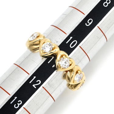 ヴァンクリーフアーペル Van Cleef & Arpels ハート ダイヤ イエローゴールド K18YG ダイヤモンド リング 指輪 750 18K 一列 1文字 11号