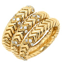 ブルガリ BVLGARI スピーガ ダイヤリング イエローゴールド K18YG ダイヤモンド リング 指輪 スピガ スネーク 750 18K 18金 YG 14号