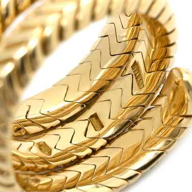 ブルガリ BVLGARI スピーガ ダイヤリング イエローゴールド K18YG ダイヤモンド リング 指輪 スピガ スネーク 750 18K 18金 YG 14号