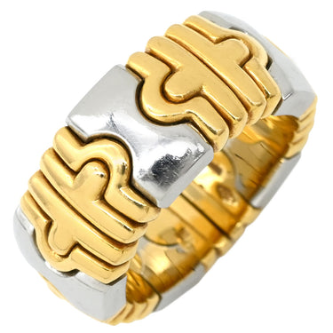 ブルガリ BVLGARI パレンテシ リング イエローゴールド×シルバー K18YG ステンレス リング 指輪 18K 750 18金 K18YG×SS コンビ 9号