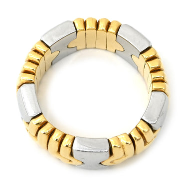 ブルガリ BVLGARI パレンテシ リング イエローゴールド×シルバー K18YG ステンレス リング 指輪 18K 750 18金 K18YG×SS コンビ 9号