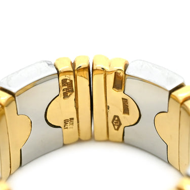 ブルガリ BVLGARI パレンテシ リング イエローゴールド×シルバー K18YG ステンレス リング 指輪 18K 750 18金 K18YG×SS コンビ 9号