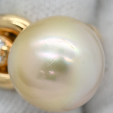 タサキ TASAKI 南洋パール 13.9ｍｍ ダイヤモンド ゴールド×イエローゴールド K18YG パール ダイヤモンド リング 指輪 TASAKI 真珠 大粒 Au750 18K 18金 YG 9号
