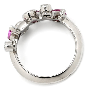 カルティエ Cartier メリメロ ピンク×プラチナシルバー Pt950 ダイヤモンド ピンクサファイア #49(JP9) リング 指輪 ピンクサファイア ダイヤモンド 8.5号