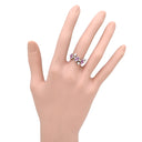 カルティエ Cartier メリメロ ピンク×プラチナシルバー Pt950 ダイヤモンド ピンクサファイア #49(JP9) リング 指輪 ピンクサファイア ダイヤモンド 8.5号