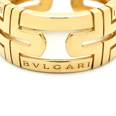 ブルガリ BVLGARI パレンテシ オープンワーク ラージ イエローゴールド K18YG #62(JP22) リング 指輪 750 18K 18金 21号