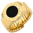 ブルガリ BVLGARI ブルガリブルガリ トゥボガス ブラック×イエローゴールド K18YG オニキス リング 指輪 18K 18金 オニキス 11号
