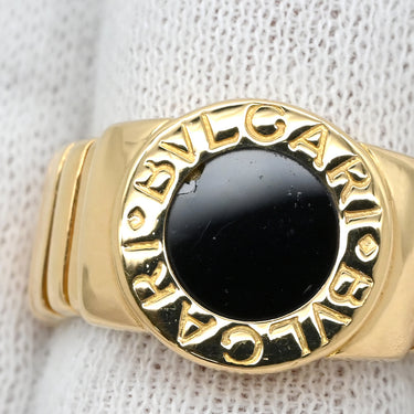 ブルガリ BVLGARI ブルガリブルガリ トゥボガス ブラック×イエローゴールド K18YG オニキス リング 指輪 18K 18金 オニキス 11号