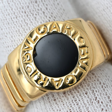 ブルガリ BVLGARI ブルガリブルガリ トゥボガス ブラック×イエローゴールド K18YG オニキス リング 指輪 18K 18金 オニキス 11号