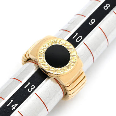 ブルガリ BVLGARI ブルガリブルガリ トゥボガス ブラック×イエローゴールド K18YG オニキス リング 指輪 18K 18金 オニキス 11号