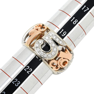 フランクミュラー FRANCK MULLER タリスマン ピンクゴールド×ホワイトゴールド K18PG K18WG ダイヤモンド リング 指輪 18K 750 数字 ダイヤモンド お守り 20号