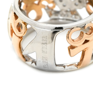 フランクミュラー FRANCK MULLER タリスマン ピンクゴールド×ホワイトゴールド K18PG K18WG ダイヤモンド リング 指輪 18K 750 数字 ダイヤモンド お守り 20号