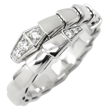 ブルガリ BVLGARI セルペンティ ヴァイパー ダイヤ 360470 ホワイトゴールド K18WG ダイヤモンド #54-56 リング 指輪 750AU 18金 WG シングルコイル 15号