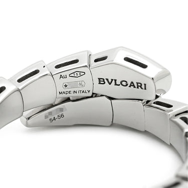 ブルガリ BVLGARI セルペンティ ヴァイパー ダイヤ 360470 ホワイトゴールド K18WG ダイヤモンド #54-56 リング 指輪 750AU 18金 WG シングルコイル 15号
