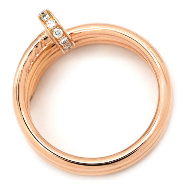カルティエ Cartier ジュストアンクル ダブル ダイヤ B4210800 ピンクゴールド K18PG ダイヤモンド #50(JP10) リング 指輪 18K 750 PG 10号