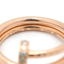 カルティエ Cartier ジュストアンクル ダブル ダイヤ B4210800 ピンクゴールド K18PG ダイヤモンド #50(JP10) リング 指輪 18K 750 PG 10号