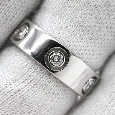 カルティエ Cartier ラブリング フルダイヤ B4026000 ホワイトゴールド K18WG ダイヤモンド #50(JP10) リング 指輪 LOVE Ring 750WG 6Pダイヤモンド 10号