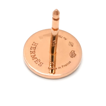 エルメス HERMES エクスリブリス TPM ローズゴールド K18PG ピアス ピンクゴールド Au750 18K PG