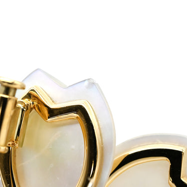 ヴァンクリーフアーペル Van Cleef & Arpels ローズ ド ノエル ミディアム VCARA53400 パールホワイトXイエローゴールド K18YG ダイヤモンド マザーオブパール ブローチ 750YG 18K シェル ダイヤモンド