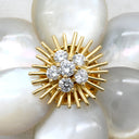 ヴァンクリーフアーペル Van Cleef & Arpels ローズ ド ノエル ミディアム VCARA53400 パールホワイトXイエローゴールド K18YG ダイヤモンド マザーオブパール ブローチ 750YG 18K シェル ダイヤモンド