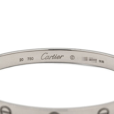 カルティエ Cartier LOVE ラブブレスレット 旧型 ホワイトゴールド K18WG #20 ブレスレット 750WG 18K 18金 バングル ドライバーなし