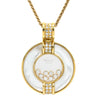 ショパール CHOPARD ハッピーダイヤモンド 80/1213-20 パールホワイト×イエローゴールド K18YG ダイヤモンド シェル ネックレス 8Pムービングダイヤ ラージ シェル K18YG