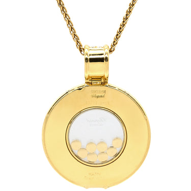 ショパール CHOPARD ハッピーダイヤモンド 80/1213-20 パールホワイト×イエローゴールド K18YG ダイヤモンド シェル ネックレス 8Pムービングダイヤ ラージ シェル K18YG